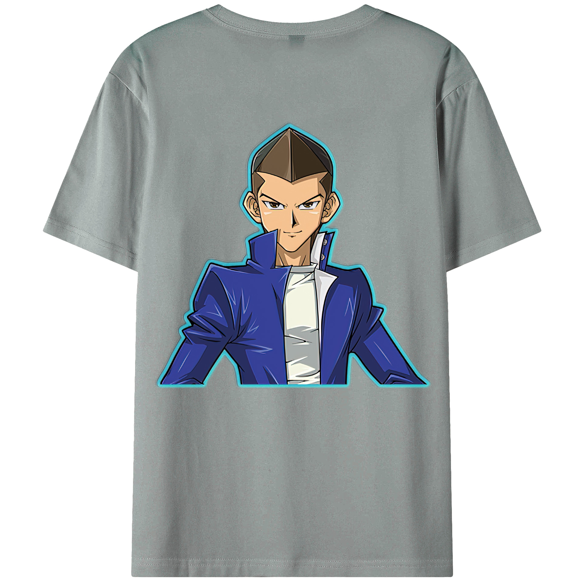 （画像用） 遊☆戯☆王 Yu-Gi-Oh! 綿100％ メンズ半袖Tシャツ（バックプリント） 通気性